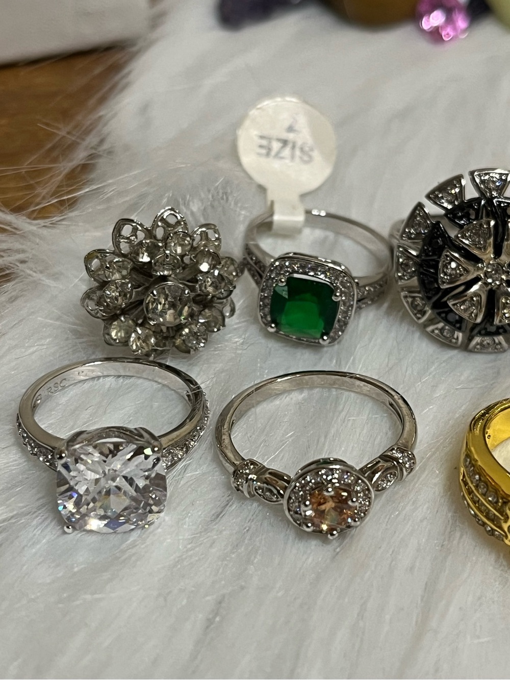 17 Sparkling Rings Lot - Picture 2 of 14